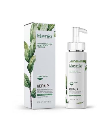 Mayraki Silky Smooth Protein Proactive Hair Repairing Treatment | Instant Smooth and Frizz - free | For All Hair Types | 300ml | 10.15 fl. oz. | Set of 2