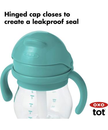 OXO Tot 6oz Transitions Straw Cup with Handles - Teal | BPA-Free - Buy Online on GoSupps.com