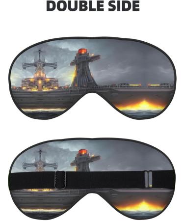 SSIMOO Giant Nuclear Ship Sleep Eye Mask | Breathable Travel Eye Patch for Relaxation - Black - Buy Online on GoSupps.com