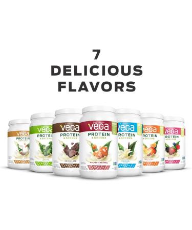 Vega Protein & Greens Powder Vanilla 18.6 oz - Gluten-Free Dairy-Free Vegan Plant-Based Protein Non-GMO - Buy Online on GoSupps.com