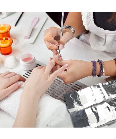  Ynredee 300 Pcs Aluminum Nail Art Remover Nail Art Soak Off Acrylic Gel Cuticle Pusher - Buy Online on GoSupps.com