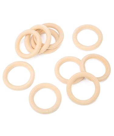 65mm Unfinished Wooden Rings - Natural Baby Teething Circles for Crafts 10 Pack - Buy Online on GoSupps.com