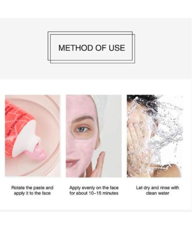 Pink Clay Mask - Face Masks Skincare for Women - Mud Mask for Pore Clearing - Mud Face Mask for Deep Cleansing Refining Pores - Reduce Acne & Dark Spots - Buy Online on GoSupps.com