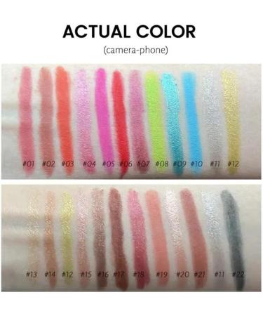 Pearlescent Eyeshadow Pencil Stick Lasting Glitter Shimmer Eye Shadow Pen Eyeliner Stick Eyes Make Up Tools Waterproof 22 Colors (Color : NO.8) - Buy Online on GoSupps.com