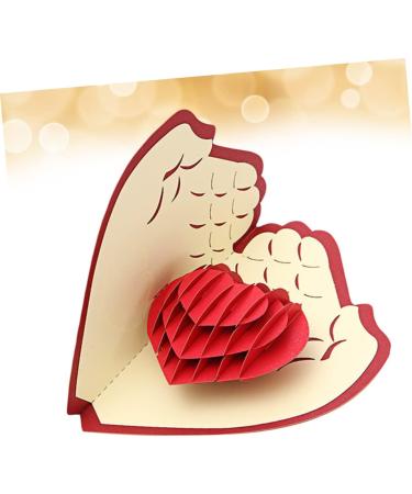 LALAFINA 3d Love Heart Wedding Invitations Paper Valentines Day Greeting Card Women Birthday Party Invitation Creative Gift Card 3d Blessing Card 15c Red Manual Memory Card - Buy Online on GoSupps.com