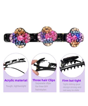 Sparkling Crystal Stone Braided Hair Clips - 15 PCS Hair Accessories for Women | Duckbill Hair barrettes & Ponytail Bands - Buy Online on GoSupps.com