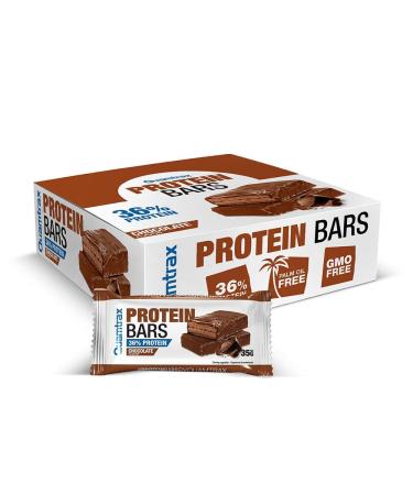 Quamtrax | Protein Bar Box (32x35g) | Protein Bars | Crunchy Protein Bars