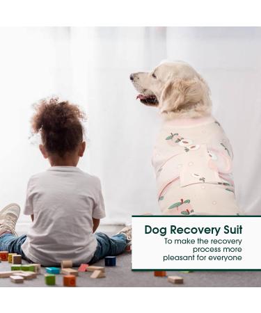 Kuoser Adjustable Dog Surgery Recovery Suit - Female Male Post Surgical Body Suit in Light Pink - Size M - Buy Online on GoSupps.com