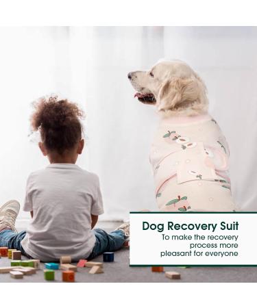 Kuoser XXL Breathable Dog Body Suit for Post-Surgery & Castration - Anti-Lick & Leakage Protection in Pale Pink - Buy Online on GoSupps.com