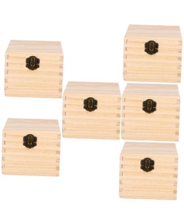 Beaupretty 6 STK storage box for essential oils jewelry-organizer-fed wood storage jewelry gift bottle organizer jewelry organizer etui essential wooden suitcases essential oil