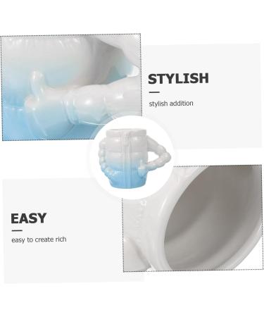 Healvian Ceramic Shaving Foam Bowl | Blue Shaving Accessories for Perfect Foam | International Shipping Available - Buy Online on GoSupps.com