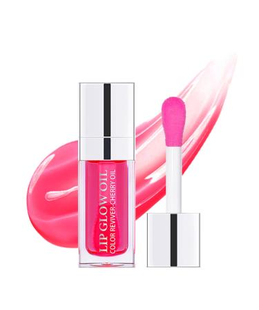 Arindar Plumping Lip Oil  Hydrating Lip Glow Oil Cherry  Plumper Lip Gloss Oil Set Clear  Transparent Lip Oil Tinted for Lip Care and Dry Lips  Long Lasting Nourishing Lip Glow Oil(015 RASPBERRY)