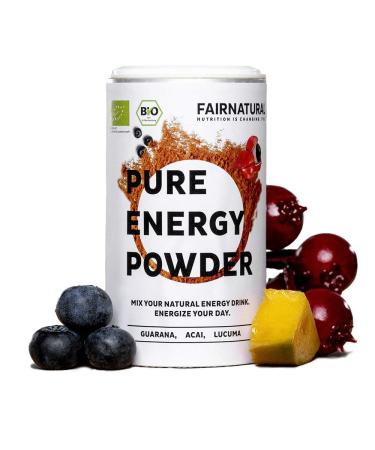 Organic Energy Drink Powder with Guarana & Organic Acai [Bio Booster] A vegan alternative to energy drinks and coffee I Superfoods rich in vitamins (100g)