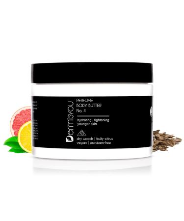 Dermisyou Fragrance Shea Body Butter Cream | Aventus | Hydrating Cream for Dry Skin | Age-Defying Formula | All Skin Types | Dry Woods & Fruity Citrus | | Vegan Paraben Free | 8 fl oz