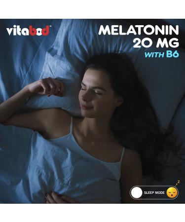 Vitabod Melatonin 20mg - 240 Fast Dissolve Tablets | Drug-Free & Natural Berry Flavor | Vegetarian, Non-GMO, Gluten-Free | 240 Count - Buy Online on GoSupps.com
