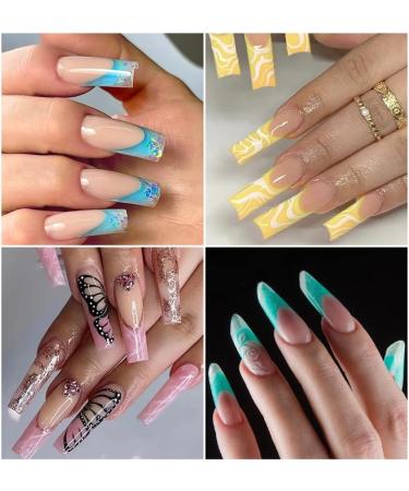 Nail Extension Form Tips Clear UV Gel Acrylic Nails Mold Artificial False Nail Tips Duals Nail System Form Manicure Tool - Buy Online on GoSupps.com