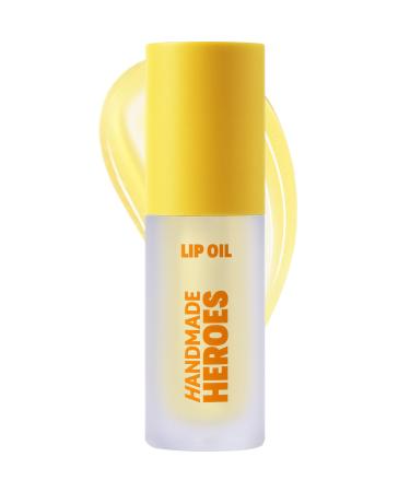 Handmade Heroes Turmeric Vitamin C Lip Gloss - 100% Natural Vegan Lip Treatment for Dry Dull Lips - Brightening for Dark Lips - Lightweight Moisturizing Nourishing