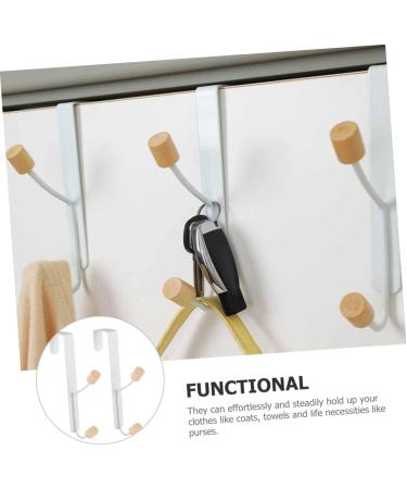ABOOFAN 2pcs No Punching Door Hook Heavy Duty Clothes Rack Coat Hanging Holder Over Door Organizer Rack Bags - Buy Online on GoSupps.com