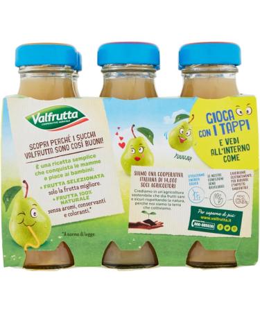 Valfrutta Succhi di Frutta Pera Lot de 24 jus de fruits avec poires italiennes boisson sans alcool 125 ml + 1 bo te de th glac San Benedetto au citron sans sucre 330 ml - Buy Online on GoSupps.com