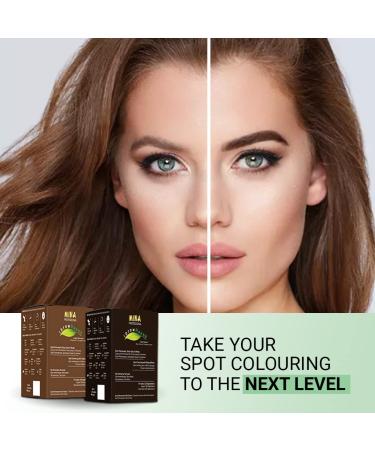 Mina ibrow Henna Hair Color Refill Pack - Dark Brown | Long-Lasting Natural Spot Coloring and Professional Tinting Powder | Water-Proof & Smudge-Proof | Ammonia-Free & Lead-Free | 100% Gray Coverage | Vegan | 120 Applications - Buy Online on GoSupps.com