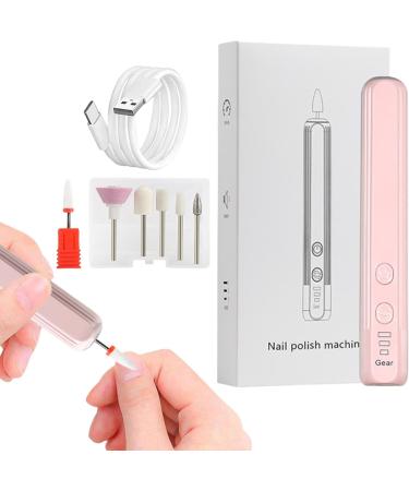 Portable Electric Nail Drill - Electric Manicure Pedicure Nail File Drill Kit | Compact Portable Design Nail Drill Kit Hand Foot Care Tool for Acrylic Gel Nails Home Salon Use Sakura Pink English Version  - Buy Online on GoSupps.com