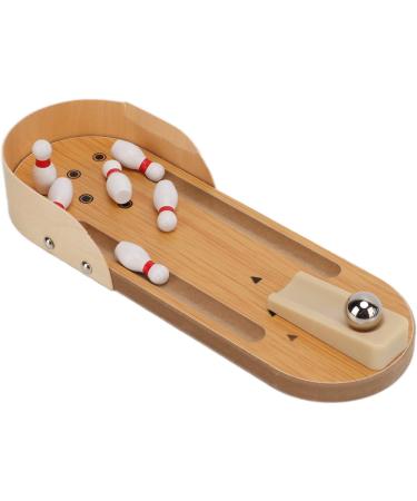 Luqeeg Table Top Mini Bowling Game Set - Fun Wooden Desktop Toy for Kids and Adults - Buy Online on GoSupps.com