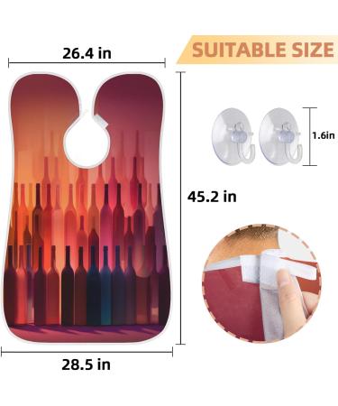 Wine Bottle Beard Bib Apron - Best Beard Hair Catcher for Men | Perfect Gift for Dad Husband | Father's Day Anniversary Christmas - Buy Online on GoSupps.com