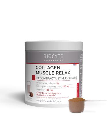 BIOCYTE Collagen Muscle Relax Muscle Relaxation Supplement Collagen, PEA, Magnesium and Vitamin B6 45 Capsules Powder 220 g 20 Days