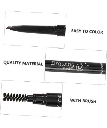 DRESSOOS 3pcs Eyebrow Pencil Brush Rotate Eyebrow Pencils Long Lasting Eyebrow Pencils Chocolate - Buy Online on GoSupps.com