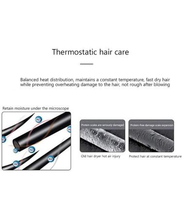 2200W Professional Hair Dryer with Diffuser Nozzles Ionic Salon Powerful Hairdryer AC Motor Fast Blow Dryer with 3 Heat Cool Shot 1.9m Long Cable Quiet Radiation Protection Small Gift - Buy Online on GoSupps.com