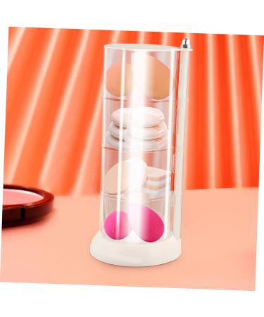 minkissy Powder Puff Storage Box Cotton Pads Container Cotton Pad Holder Rotatable Cosmetic Storage Rack Rotatable Jewelry Organizer Rotating White Sponge Eggs Plastic Travel Shelf - Buy Online on GoSupps.com