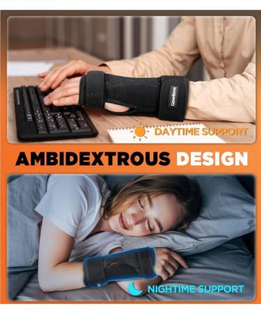Carpal Tunnel Wrist Brace with Magnetic Therapy | Adjustable Support Splint for Arthritis & Tendonitis | Night Hand Brace for Pain Relief - Fits Left & Right Hand - Buy Online on GoSupps.com