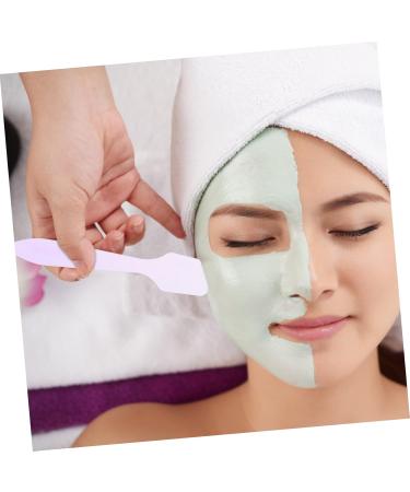FOMIYES 100pcs DIY Face Cream Scoop & Mask Brush - Purple Plastic Mini Spoon for Skincare & Makeup - Buy Online on GoSupps.com