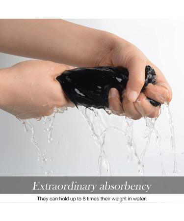 Sinland Reusable Makeup Remover Cloth 12x12 Inch Black - 6 Pack | Ultra Soft Washcloths for Women and Baby - Buy Online on GoSupps.com