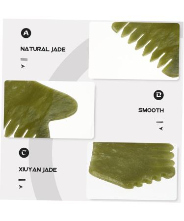 Collbath Xiuyan Jade Gua Sha Facial Tool & Head Massager - Premium Jade Skin Care & Comb for Relaxation - Buy Online on GoSupps.com