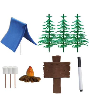 Camp Cake Topper with Tent Campfire Marshmallow Tree and Canp Sign - Buy Online on GoSupps.com