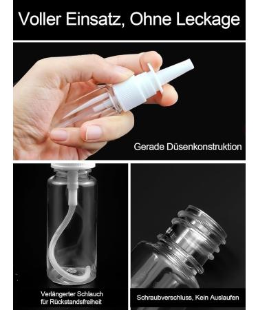 Furuising 6-Pack 10ml Nasal Spray Bottles - Transparent Reusable with 8 Blank Labels for Perfume Essential Oils & Saline Solution | International Shipping - Buy Online on GoSupps.com