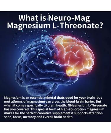 Magnesium L-Threonate 2000mg (120 capsules) promotes brain health memory and concentration - Buy Online on GoSupps.com