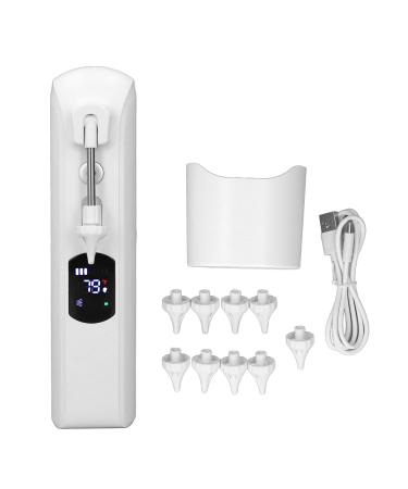 LOCADENCE Electric Ear Wax Removal Kit Rechargeable Handheld Multifunction Earwax Cleaner with 9 Nozzles Portable Ear Cleaner for Home Travel (White)