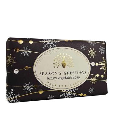 The English Soap Company Festive Soap Bar 190g Seasons Greetings (Cinnamon and Orange)