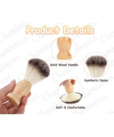 Solid Wood Handle Shaving Brush | Soft Bristles Beard Care Razor Brush for Wet Shaving with Cream & Soap - Skin-Friendly - Buy Online on GoSupps.com