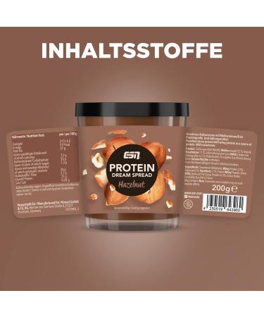 ESN Protein Dream Cream Tray - Hazelnut 6x200g | Creamy Palm Oil-Free 21g Protein per 100g | Tested Quality Made in Germany - Buy Online on GoSupps.com