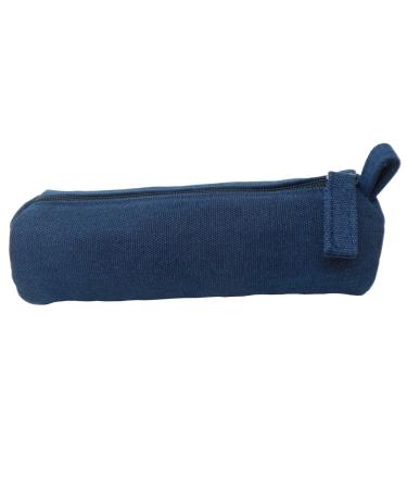Enyuwlcm Heavy Canvas Stationery Portable Simple Pencil Bag and Practical Durable Compact Zipper Pencil Case 1 Pack Blue