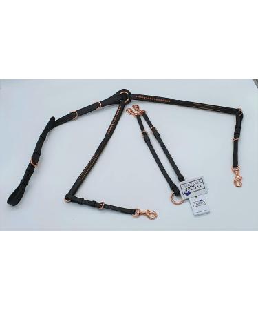 Buy Deister Breastplate in Brown Rose Gold Pink | Soft Leather Rhinestone Auxiliary Reins for Thoroughbreds - Buy Online on GoSupps.com