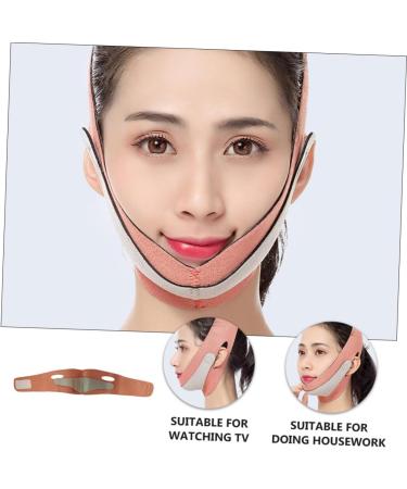 DOITOOL Thin Face Belt Lifting Tape V Shaped Face Lifting Belt Silicone Rice Paddle Spoon V Line Belt Face Shaping Strap Chin Straps Double Chin Reducer Breathable Small Device Spandex - Buy Online on GoSupps.com