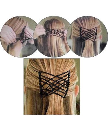 HUOHUOHUO Hair Comb Metal Hair Slides Stretchable Combs for Women 4 Pieces Black - Buy Online on GoSupps.com