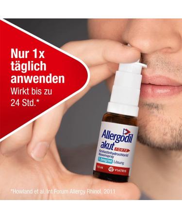 Allergodil Acute Forte Nasal Spray - Azelastine for Hay Fever & Allergic Rhinitis | 10ml - Fast Relief - Buy Online on GoSupps.com