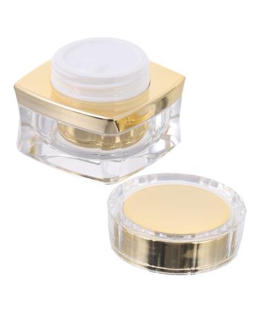 MAGICLULU 1pc Cream Cream Storage Jars Terrarium Tank Leak-proof Bottle Small Storage Bottle Glass Container Make- up Cosmetic Jars Lotion Holder Body Acrylic Travel Butter 4.6x4cm Golden