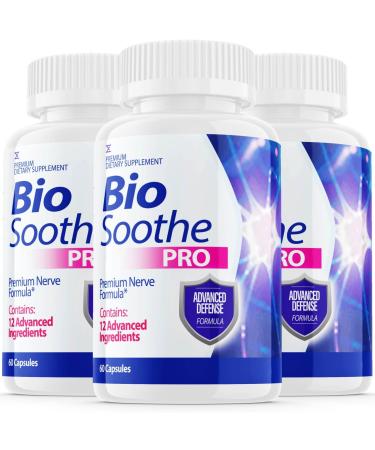 sigma times (3 Pack) Biosoothe Pro Bio Soothe Pro Bioosothe Pro Neuropathy Treatment Capsule for Nerve Pain Repair Pills Bio Soothe Premium Formula Supplement Alpha Fix Neeve (180 Capsules)