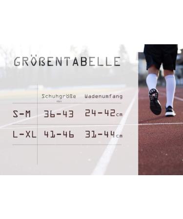 Sportecx Premium Compression Stockings for Men & Women | Cotton Support Socks for Sports Travel & Pregnancy | Black & Blue S-M - Buy Online on GoSupps.com